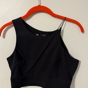 Zara Elegant Black Crop Top